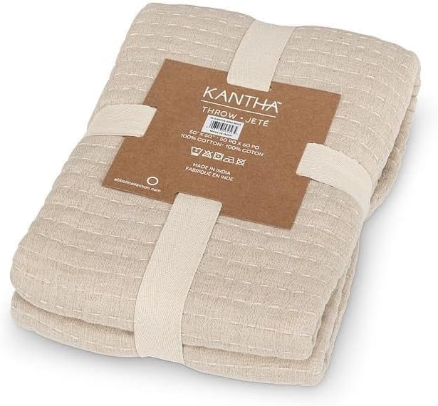 Abbott Abbott Overstitch Throw in Beige - Little Miss Muffin Children & Home