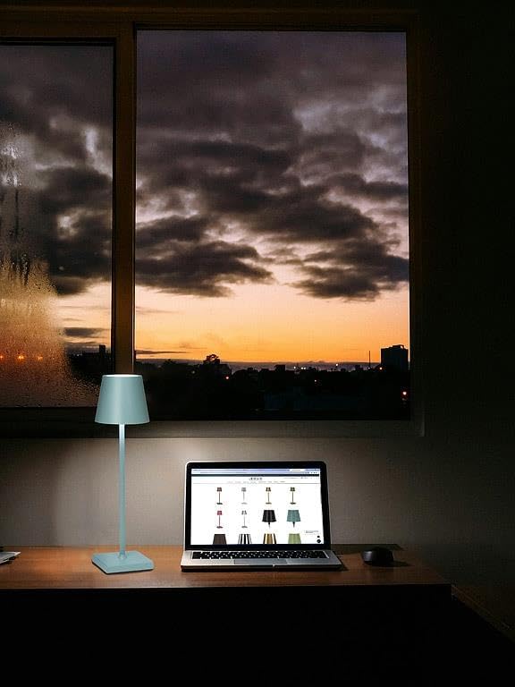 Abbott Abbott Classic Shade LED Table Light 15"H in Light Blue - Little Miss Muffin Children & Home