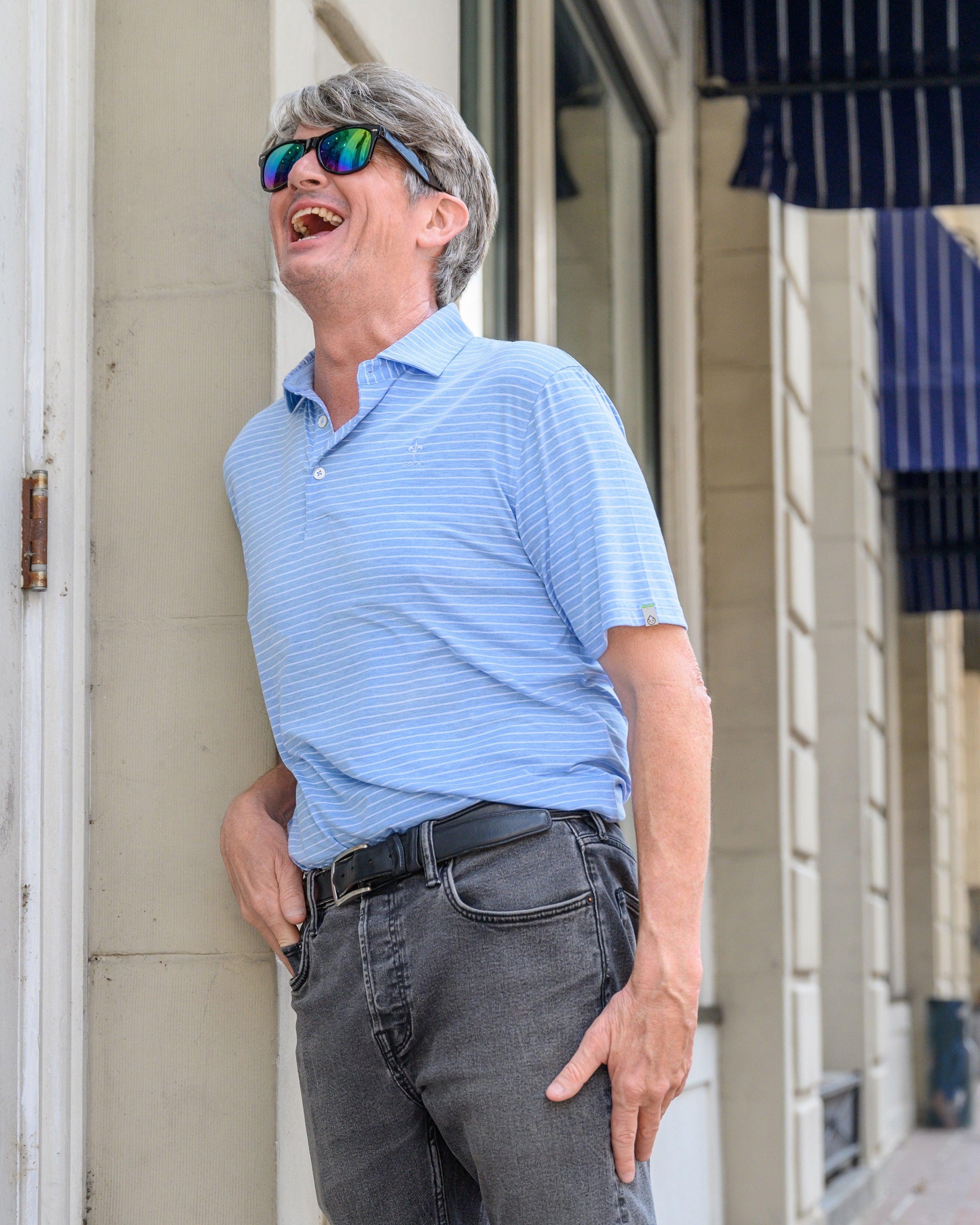 Nola Shirts Blue Stripe Nola/Tasc FDL - Little Miss Muffin Children & Home