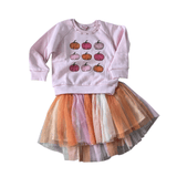 Joyous and Free Joyous and Free Pumpkin Sweatshirt in Cotton Candy - Little Miss Muffin Children & Home