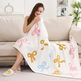 Colorful Ribbon Print Comfort Soft Throw Blanket