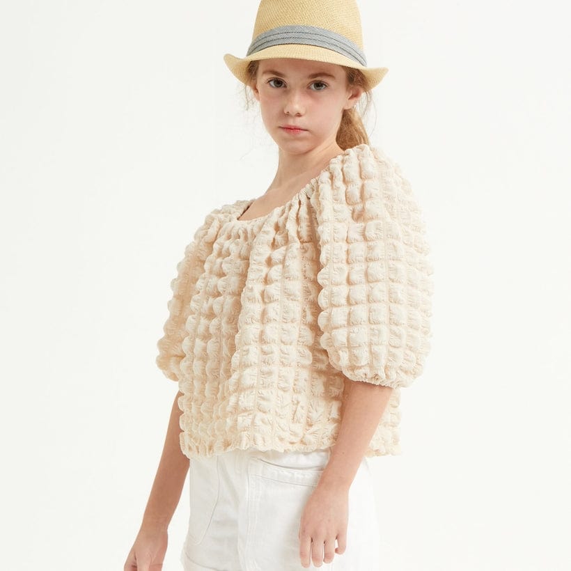 Good Girl Good Girl Tween Embossed Bubble Texture Balloon Sleeve Top - Little Miss Muffin Children & Home