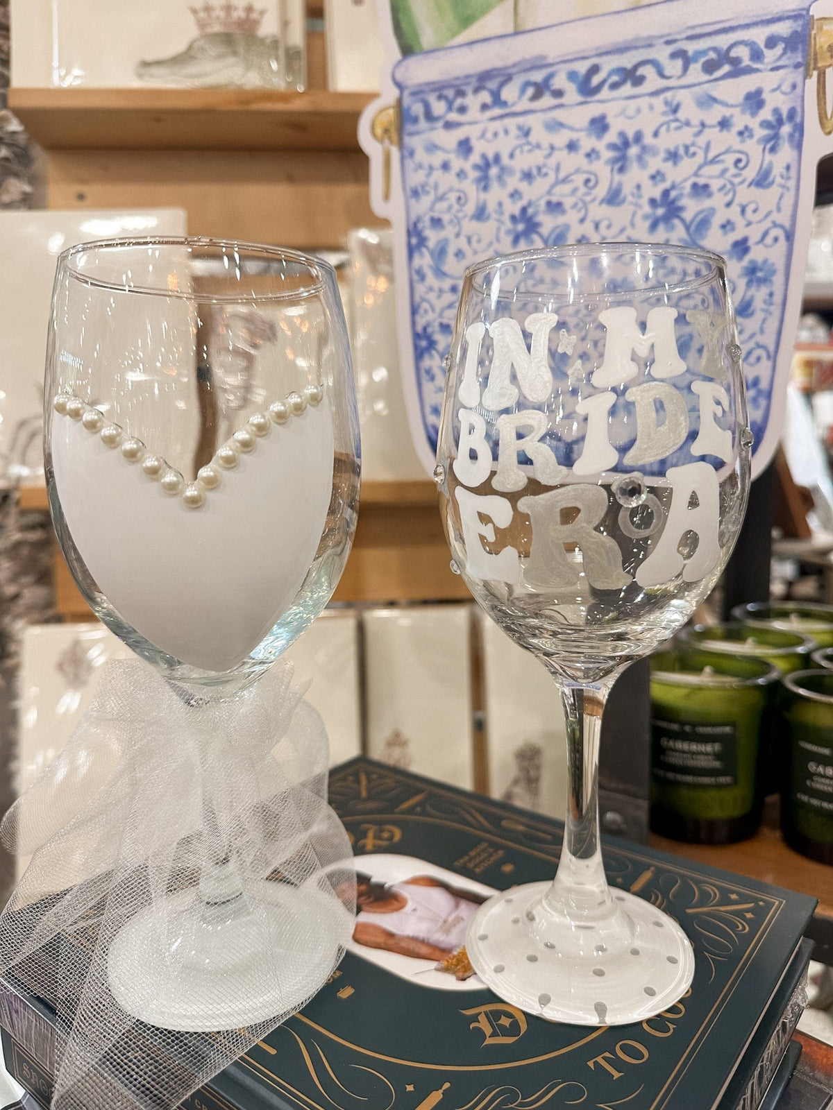 Katie Heaton Designs Bride Wine Glass with Tulle - Little Miss Muffin Children & Home
