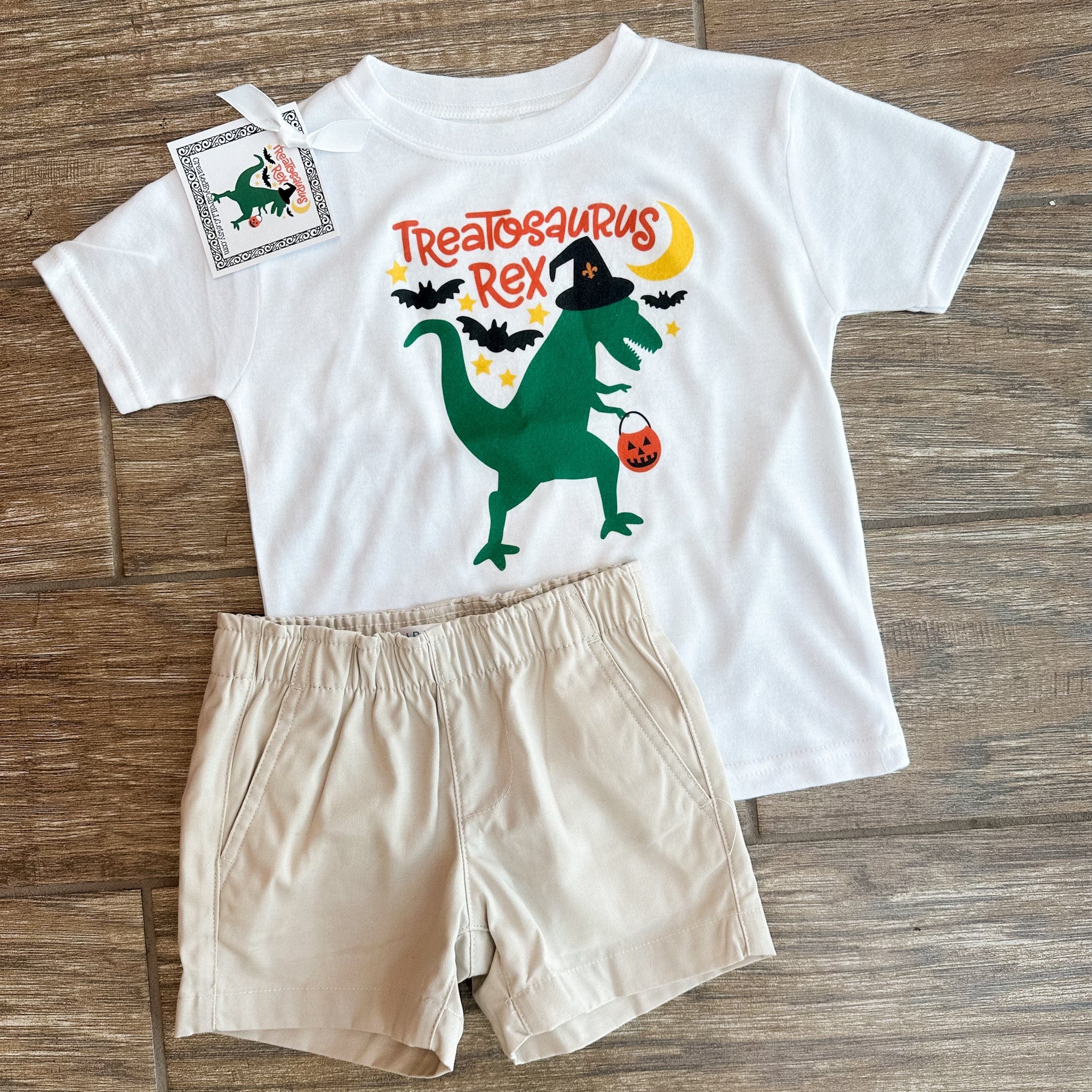 T. rex treat Halloween shirt 