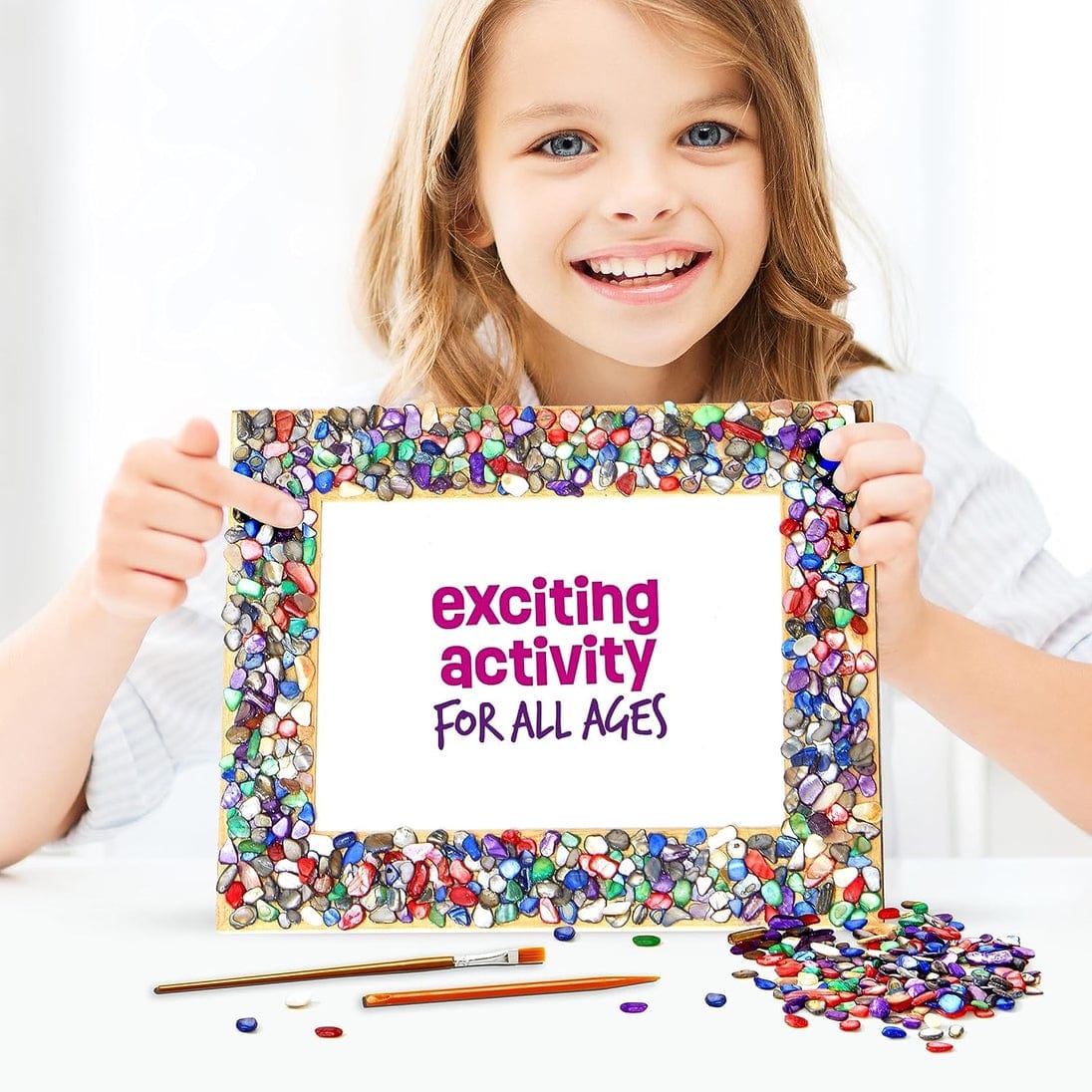 Dan&Darci DIY Mosaic Picture Frame Kit for Kids - Little Miss Muffin Children & Home