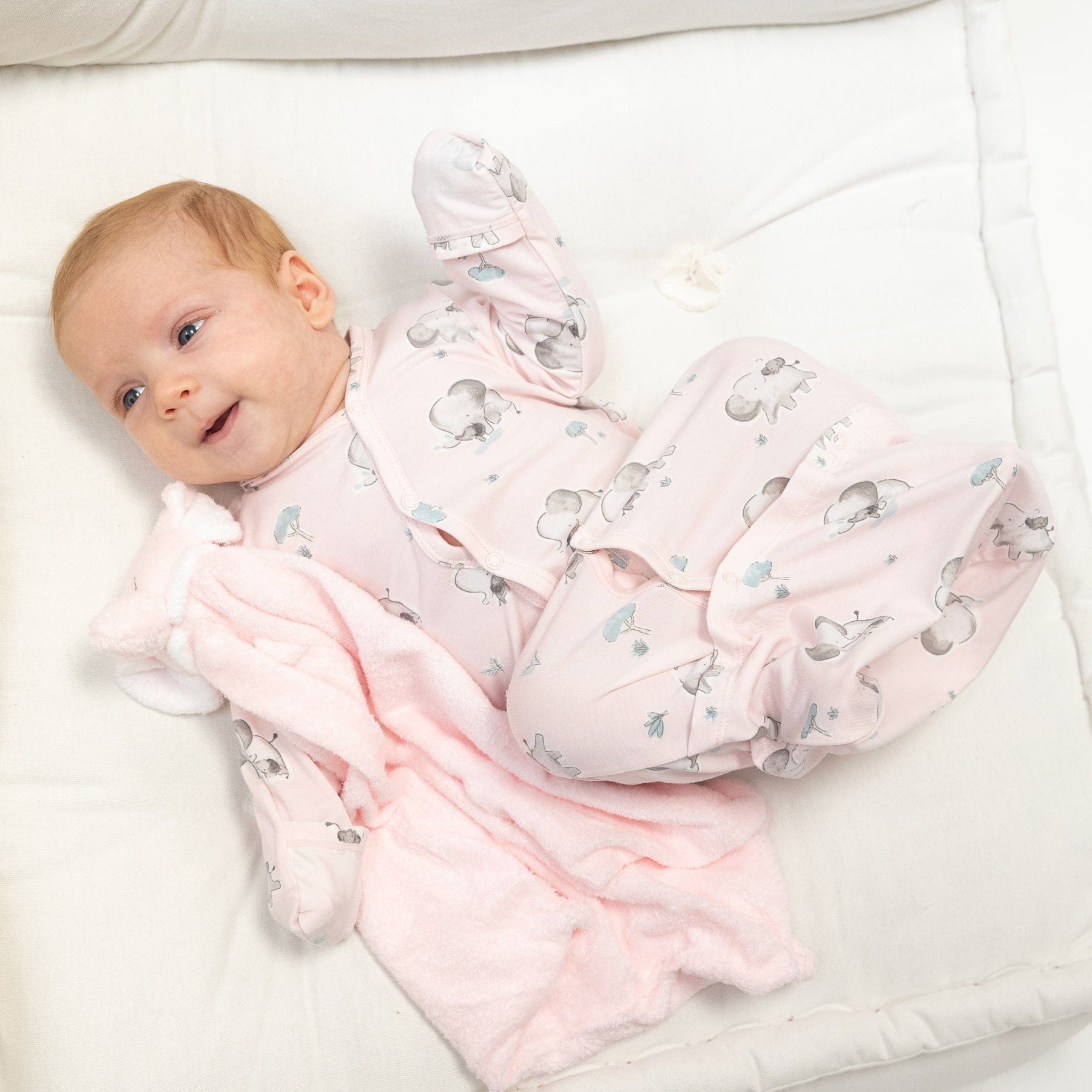 Angel Dear Angel Dear Gray Elephants Pink Bundle Gown - Little Miss Muffin Children & Home