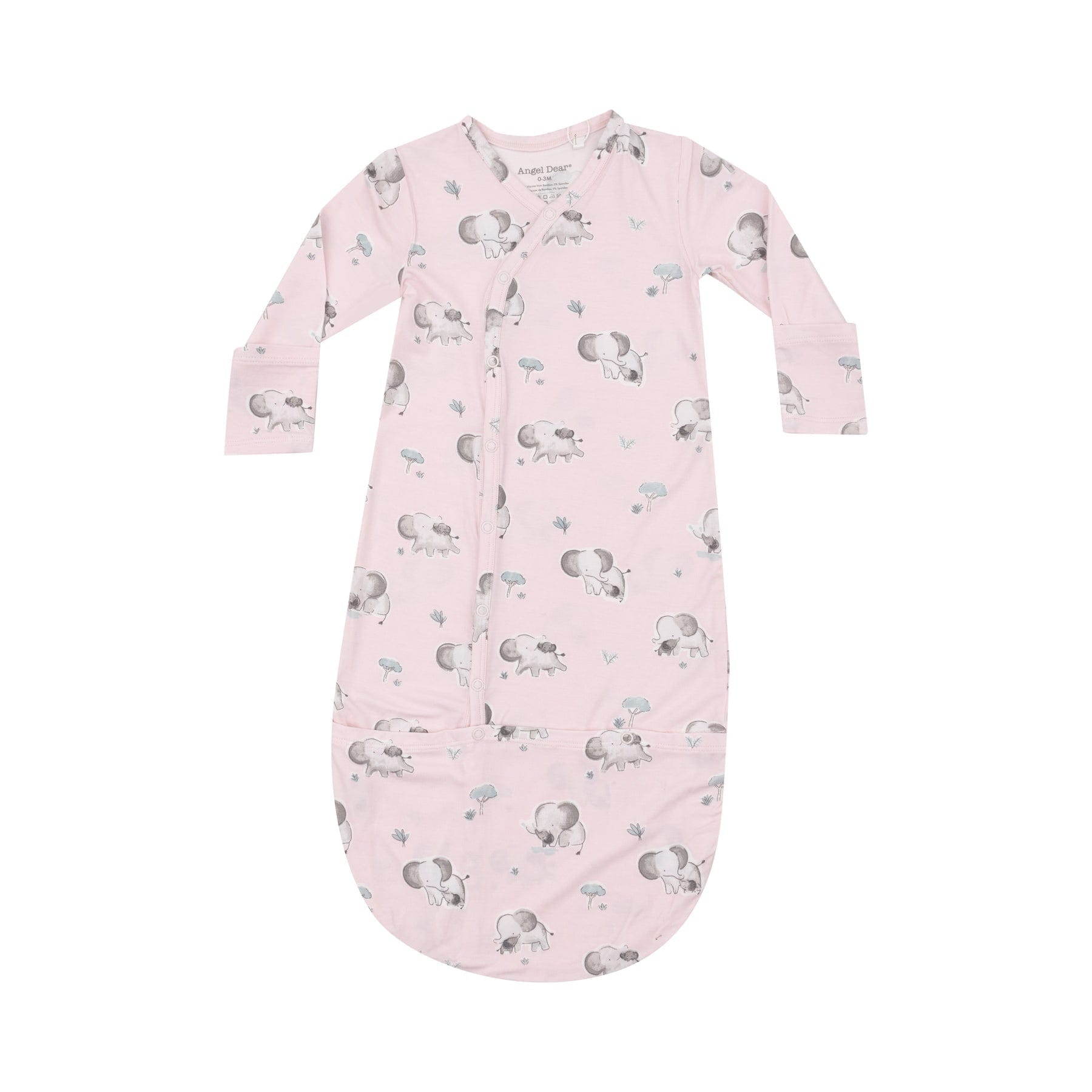 Angel Dear Angel Dear Gray Elephants Pink Bundle Gown - Little Miss Muffin Children & Home