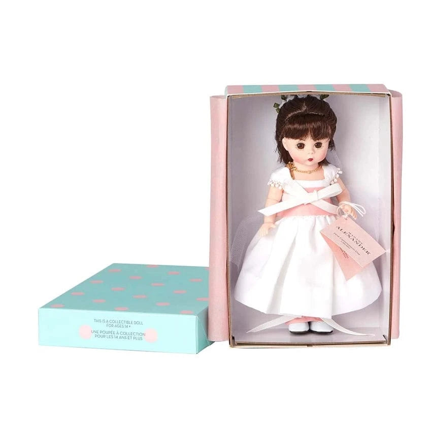 Madame Alexander Madame Alexander 8" First Communion Day Doll - Light Skin Tone/Brown Eyes/Brunette Hair - Little Miss Muffin Children & Home