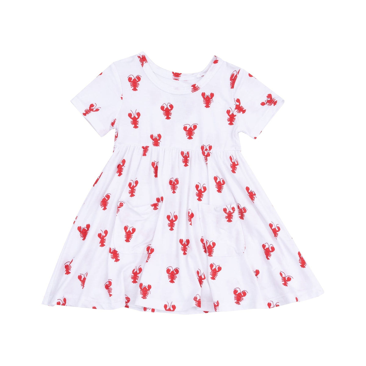 Angel Dear Angel Dear Lobster Bamboo Short Sleeve Twirly Dress - Little Miss Muffin Children & Home