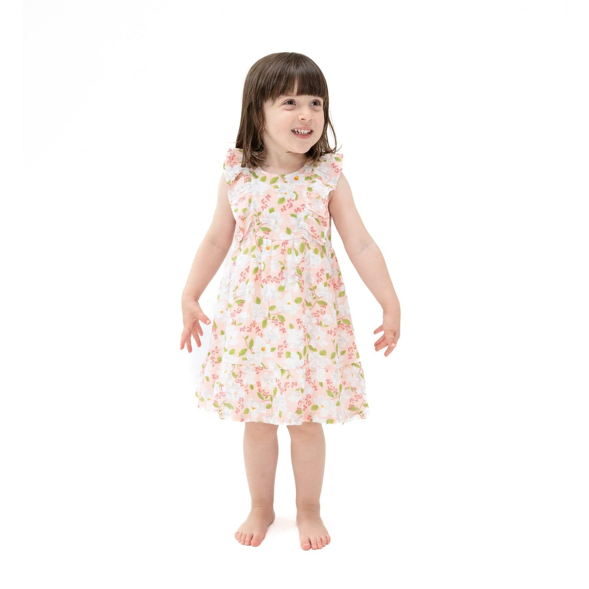 Angel Dear Angel Dear Magnolias Picot Trim Edged Dress - Little Miss Muffin Children & Home