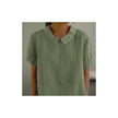 womens green peter pan collar blouse