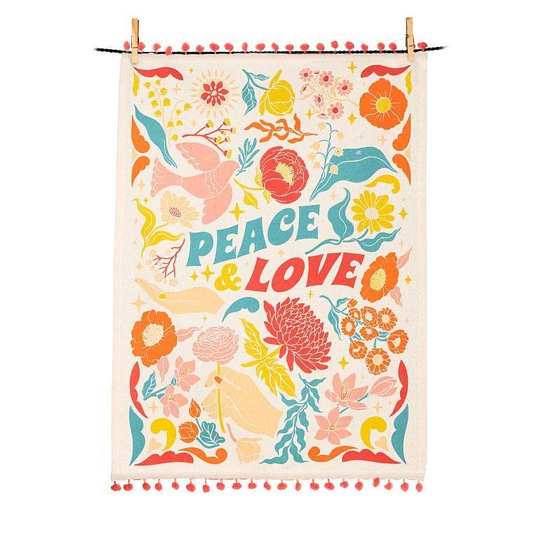 Abbott Abbott Hippy Peace & Love Kitchen Towel 20x28"L - Little Miss Muffin Children & Home