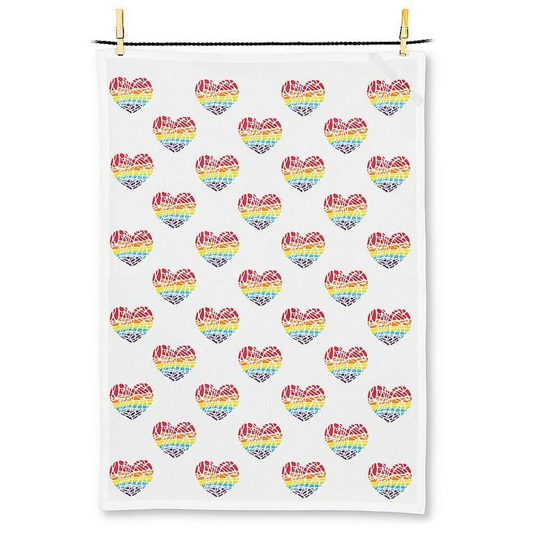 Abbott Abbott Rainbow Heart Kitchen Towel - Little Miss Muffin Children & Home