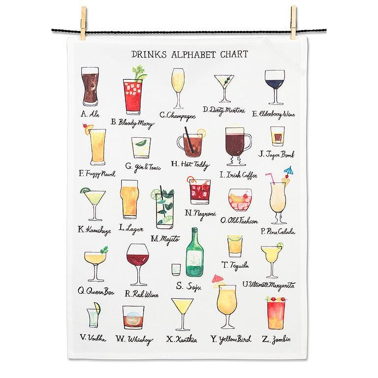 Abbott Abbott Drinks Alphabet Kitchen Towel - Little Miss Muffin Children & Home