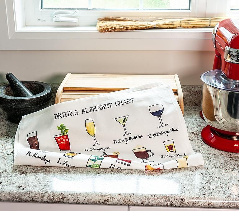 Abbott Abbott Drinks Alphabet Kitchen Towel - Little Miss Muffin Children & Home