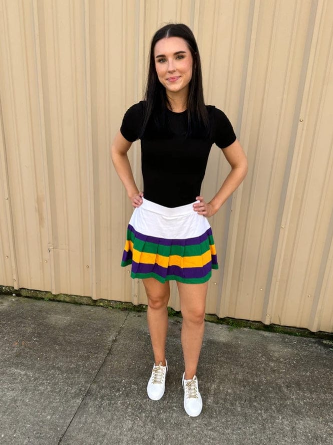 Mardi Gras Creations Mardi Gras Creations Pleated Adult Skort - White - Little Miss Muffin Children & Home