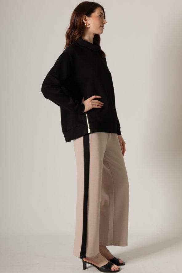 Before You Collection Before You Collection Mock Neck Pullover with Side Zipper - Little Miss Muffin Children & Home