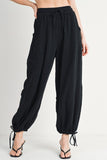 Bluivy Jogger Harem Drawstring Pants, Black