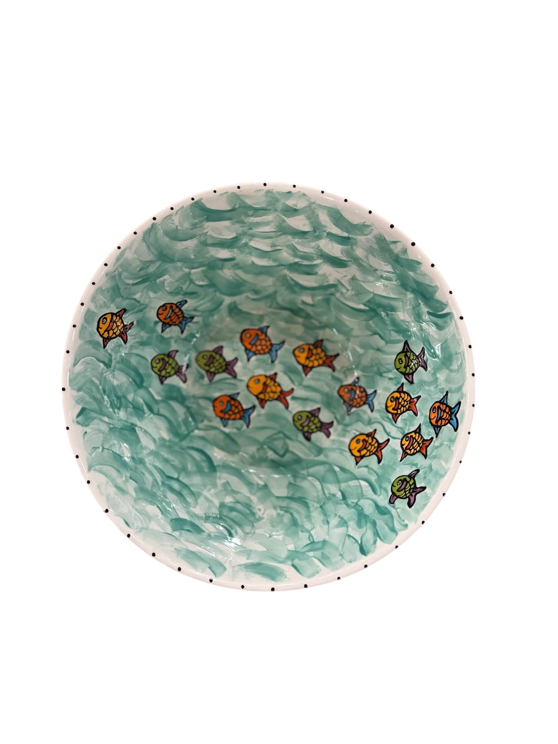 Jan Salzer Art Jan Salzer Fish Double Sided Bowl - Little Miss Muffin Children & Home