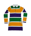 Mardi Gras Creations Mardi Gras Creations Thick Stripe Rugby Junior Dress - Little Miss Muffin Children & Home