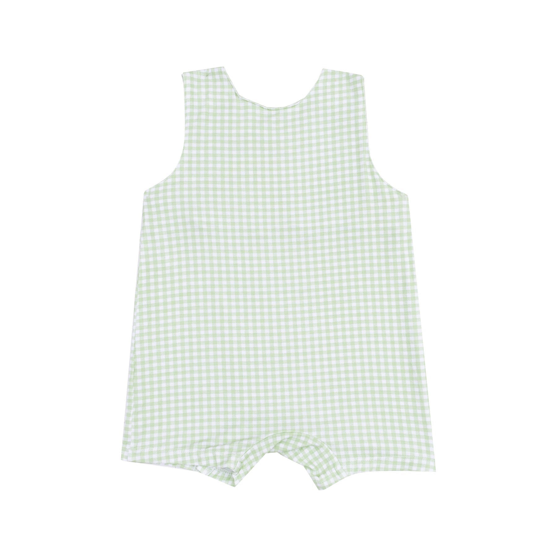 Angel Dear Angel Dear Mini Gingham Green Easter Sleeveless Shortie Romper with Applique - Little Miss Muffin Children & Home