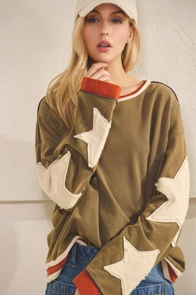 Vintage Star Patch Pullover