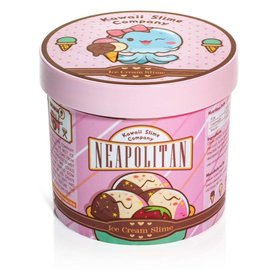 Kawaii Slime Company Kawaii Slime Company Neapolitan Scented Ice Cream Pint Slime - Little Miss Muffin Children & Home