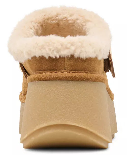 Dolce Vita Oslo Plush Platform Slip-On Shoe – Light Brown Suede