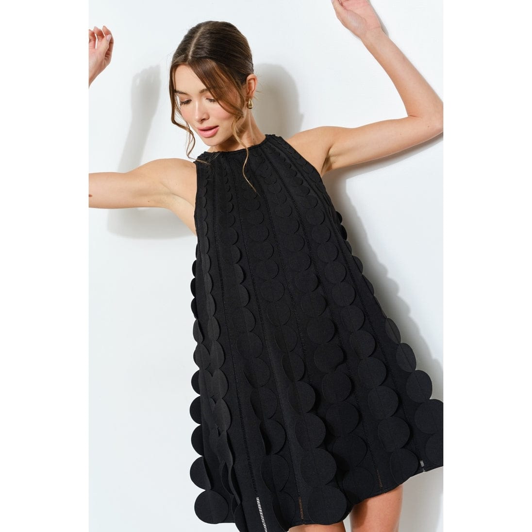 INA Circle Applique A-Line Mini Dress - Little Miss Muffin Children & Home