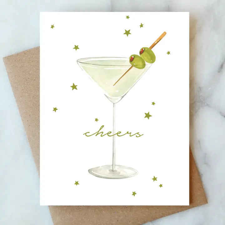 Martini Cheers Greeting Congrats Card