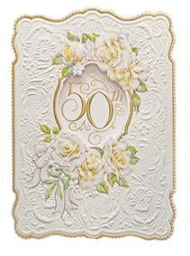 For Arts Sake For Arts Roses Celebrate 50th Anniversary Embossed Card - Little Miss Muffin Children & Home