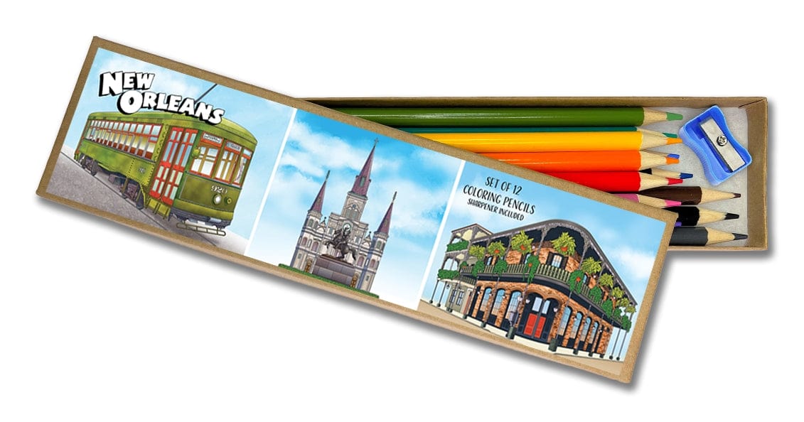 Color Our Town Color Our Town New Orleans Colored Pencils Box Set - Little Miss Muffin Children & Home