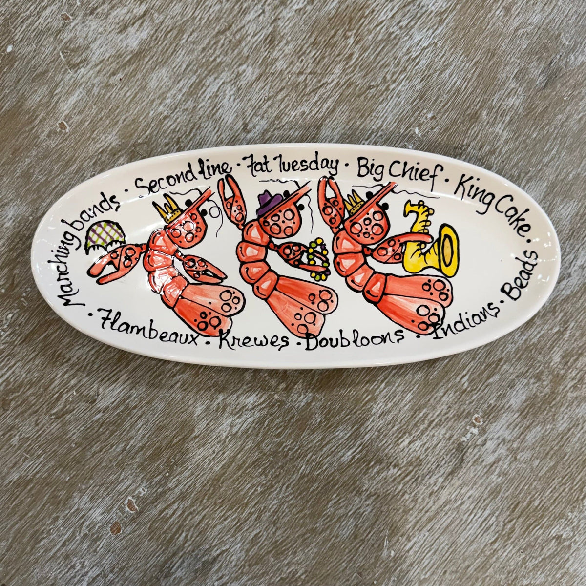 Jan Salzer Art Crawfish Small French Bread Platter - Little Miss Muffin Children & Home