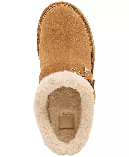 Dolce Vita Oslo Plush Platform Slip-On Shoe – Light Brown Suede