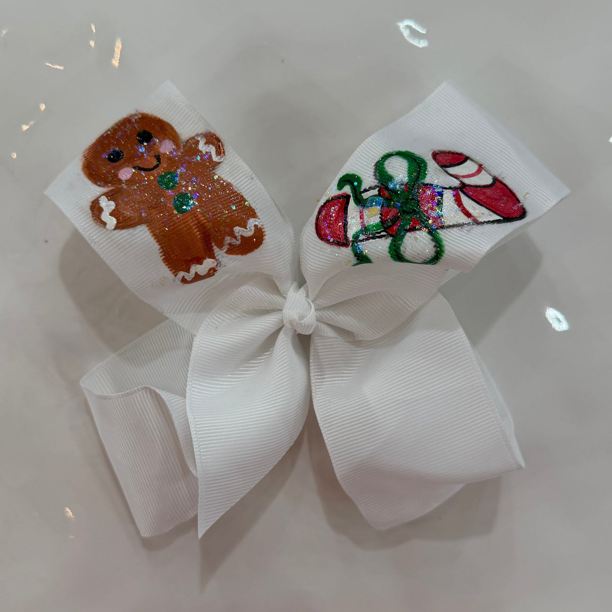 Gingerbread Hand Painted Bow