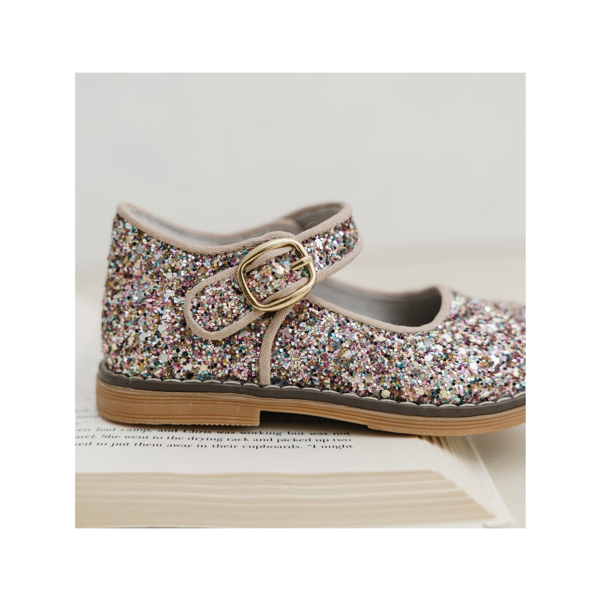 L'Amour Shoes L'Amour Natasha Glitter Mary Jane in Glitter Multi Pink - Little Miss Muffin Children & Home