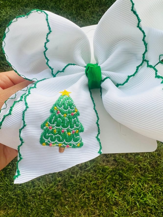 Just For Fun Threads Just For Fun Threads Oh Christmas Tree Hair Bow - Little Miss Muffin Children & Home