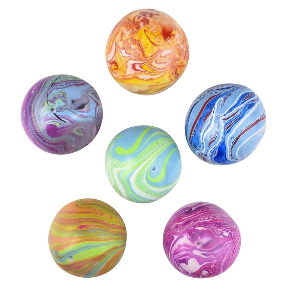 2.33" Squish and Stretch Marbleized Gummi Ball, 6 Available Colors