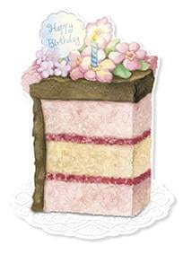 For Arts Sake For Arts Sake Tall and Yummy Birthday Cake Embossed Card - Little Miss Muffin Children & Home