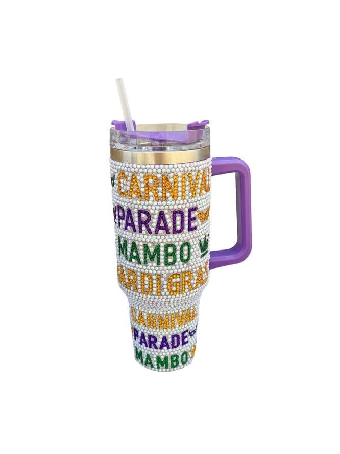 Mardi Gras Creations Mardi Gras Creations Rhinestone Tumbler - Little Miss Muffin Children & Home