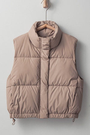 Fashion Week Haven Puffer Vest in Taupe - Little Miss Muffin Children & Home