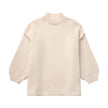 Ivory Ladies Mock Neck Long Sleeves Sweater