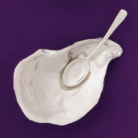 Basic Spirit Oyster Shell Salt Cellar with Spoon - Little Miss Muffin Children & Home