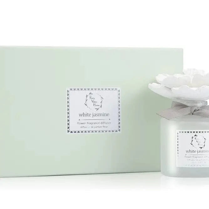 Pretty Valley Home Pretty Valley Home Marigold Ceramic Flower Diffuser Gift Set, White Jasmine - Little Miss Muffin Children & Home