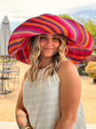 Shebobo Monica 7" Wide Brim Stripe Packable Straw Sun Hat - Little Miss Muffin Children & Home