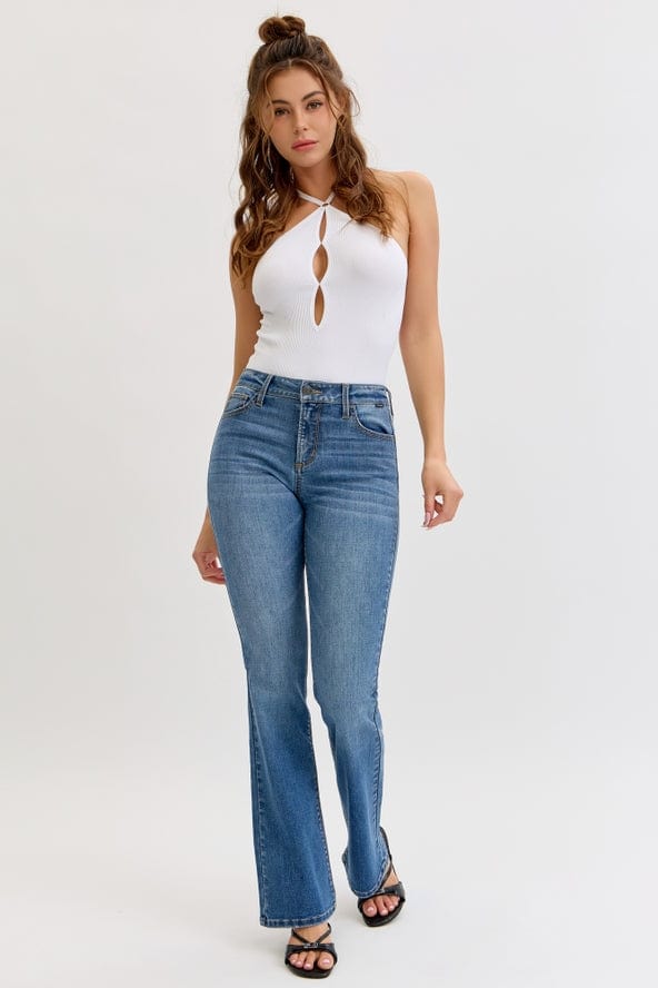 Cello Jeans Mid-Rise Bootcut Jeans in Medium Denim - Little Miss Muffin Children & Home