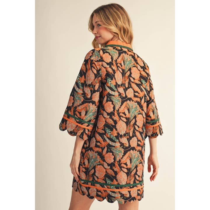 Floral Jacquard Dress