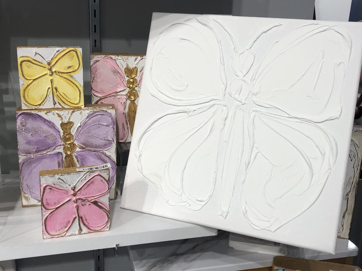 Coddiwomple Coddiwomple Paint Your Own Canvas Butterfly 12x12 - Little Miss Muffin Children & Home