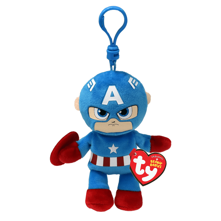 Ty Inc Marvel Beanie Baby Clip - Captain America - Little Miss Muffin Children & Home