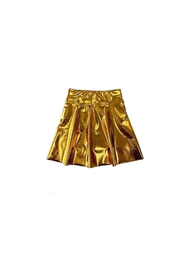 Mardi Gras Creations Mardi Gras Creations Youth Metallic Skort - Gold - Little Miss Muffin Children & Home